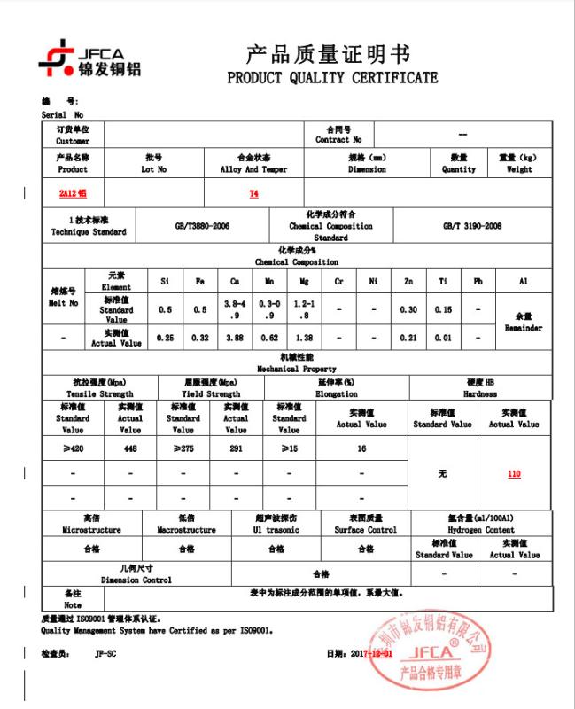 PRODUCT QUALITY CERTIFICATE - Shenzhen Kilo prototype Technology Co., Ltd.