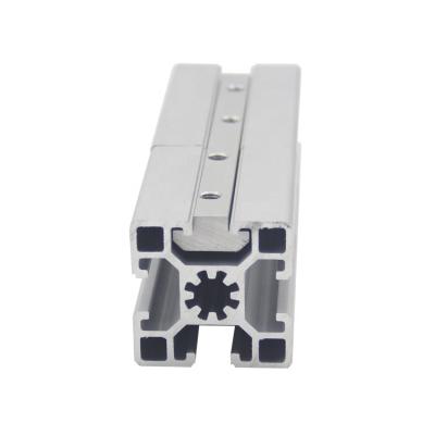 China Industrial Frame System 6063 Silver Anodized 4040 V Slot Industrial Aluminum Ladder Extrusion 4545 Hinge Aluminum Profile for sale