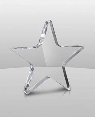 China 6 inch Star Shaped Freestanding Acrylic Plaque , Custom Printed Acrylic Star Awards for sale