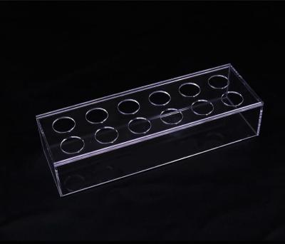 China OEM ODM Tabletop Clear Acrylic Rectangle Vase , Wedding Acrylic Flower Display Box for sale