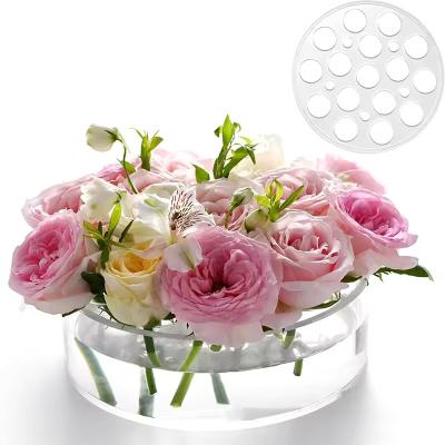 China 12 Löcher Round Acryl Blumenkasten Blumenständer für Heimdekoration oder Hochzeitstisch zu verkaufen