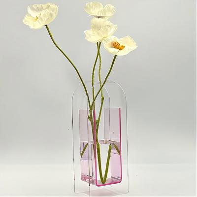 China U Shape Plexiglass Acrylic Floral Stands , Acrylic Centrepiece Stand Custom Thickness for sale