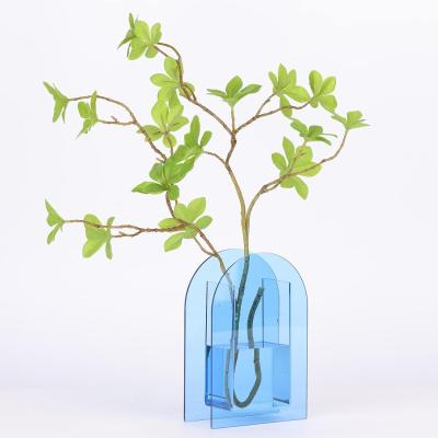 China Popular Design U Shape Acrylic Flower Vase , Acrylic Flower Stands For Weddings for sale