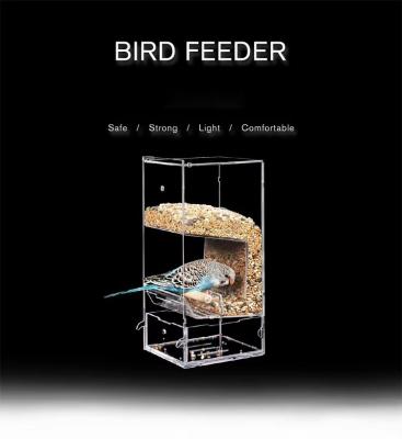 China Acrylic Clear Suction Cup Bird Feeder Weather Resistant Indoor And Outdoor for sale