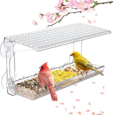 China JYD Plexiglass Bird Feeder Indoor Outdoor Window Mounted With Suction Cups for sale