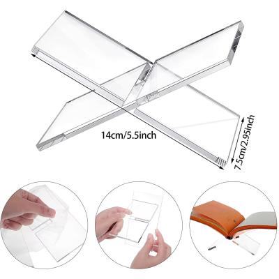 China Stylish Design Assembled Acrylic Book Stand , Lucite Book Holder Custom Color for sale