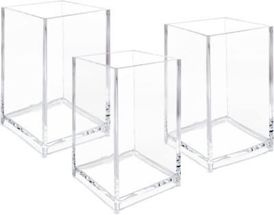 China Clear Versatile Acrylic Holder Acrylic Desk Organizer Pencil And Pen For Office School for sale