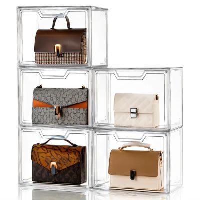 China Rectangular Clear Acrylic Purse Display Box , Acrylic Cosmetic Storage box for sale