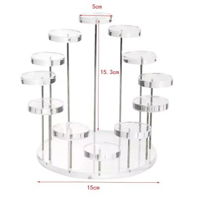 China Round Shape Acrylic Cake Display Rack PMMA Cake Display Stand For Pastry Shop for sale