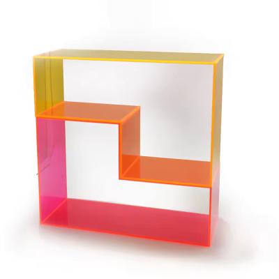 China Home Decor Acrylic Wall Mounted Shelf For Collection Plexiglass Window Display Stand for sale