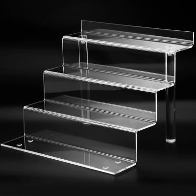 China 9 Inch 4 Tier Acrylic Rack Shelf For Organizing And Display Multipurpose Organizer for sale