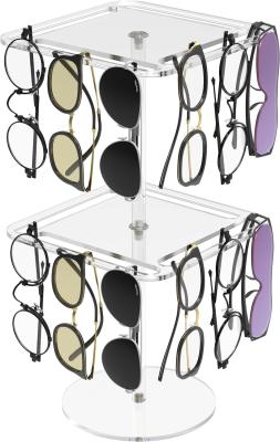 China 360 Degree Rotating Double Tier Acrylic Display Stand for Sunglasses & Eyeglasses for sale