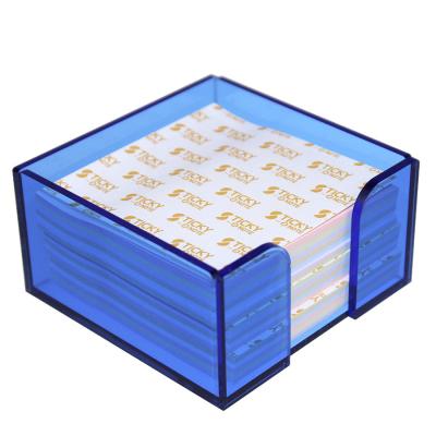 China Custom Color Office Use Note Pad Acrylic Box Plexiglass Pad Holder For Restaurant for sale