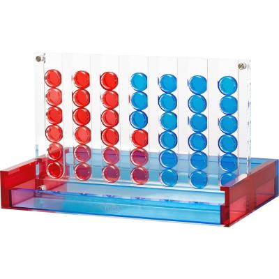 China Custom Made Acrylic Game Set Lucite Connect 4 Home Decor All Ages Fun Gift for sale