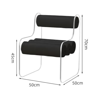 China Minimalist Assembled Custom Acrylic Furniture Acrylic Makeup Chair With Cushion for sale