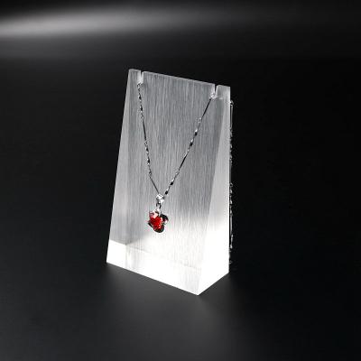 China Custom Size Acrylic Necklace Display Holder Brushed Finishing For Jewelry Store for sale