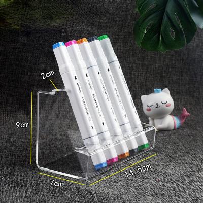 China Custom Clear Crayon Acrylic Holder Acrylic Pen Organizer For Study Or Drawing Use for sale