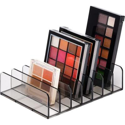 China Transparent Acrylic Eyeshadow and Makeup Organizer with Dividers  Desktop Storage Box for Blush  Powder and Cosmetics for sale