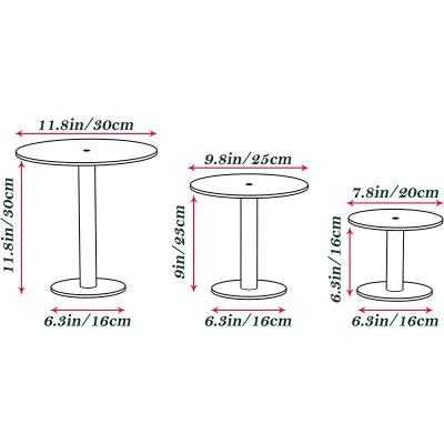 China Carregador de bolo acrílico de forma redonda e clara Plexiglas POS Stand para bolo de sobremesa à venda