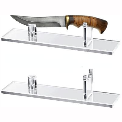 China Acrylic Fruit Knife Display Stand Plexiglas Knife Holder For Kitchen / Supermarket for sale