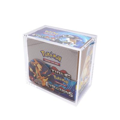 Chine Boîte acrylique personnalisée de l'usine Boîte magnétique Pokémon Cartes de jeu Boîte de rangement de jouets Stand d'affichage, boîtier d'affichage acrylique à vendre