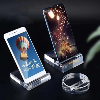 China Custom Clear Acrylic Phone Holder Plexiglas  Menu Holder Card Holder  Wholesale Multi-Purpose Display Solutions for sale