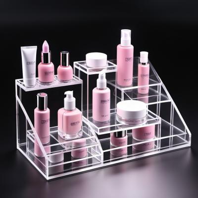 China Elegante Acryl Cosmetische Display Stands Te koop