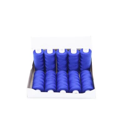 China High Tenacity Good Quality 100% Spun Polyester 40/2X10 Low Top Selling Item Blue Sewing Thread For Medium Weight Fabric for sale