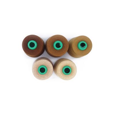 China High Tenacity Quality Ensure Modern 100% Spun Polyester 40/2 Brown Colored Sewing Thread For Medium Weight Fabric for sale