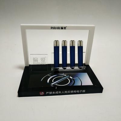 China Custom factory logo eco-friendly and top quality pmma plexiglass vaporizer e cigarette e-liquid acrylic display meter factory logo electronic cigarettes vape display for sale