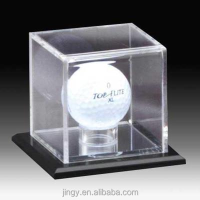 China Factory novelty pmma plexiglass baseball acrylic ball custom clear transparent acrylic box cube golf ball display case for sale