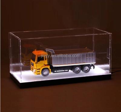 China Eco-friendly and top quality custom clear led 1/18 acrylic display case 1/18 acrylic box car model toy scale pmma plexiglass truck model car display case for sale