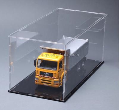 China Eco-friendly and top quality pmma plexiglass model car truck acrylic display case custom clear detachable acrylic box cabinets square model car display case for sale