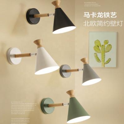 China Contemporary Macaron Led Unique Bedside Wall Lamps for sale