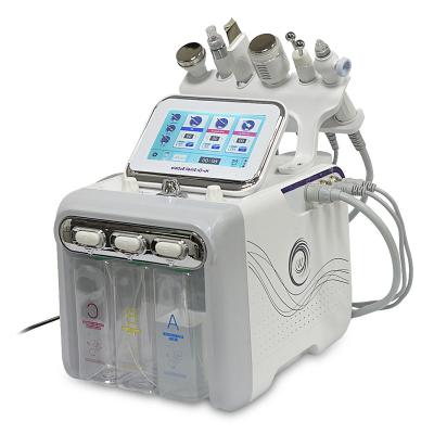 China Pigment Removal Facial Hydrodermabrasion RF Ultrasonic Oxygen 6 in 1 H2o2 Aqua Peel Facial Machine for sale