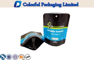 China Resealable Self Standing Matte Black Stand Up Pouch For Super Powder Packaging for sale