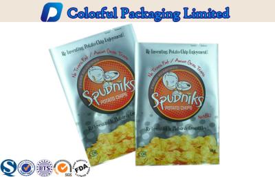 China 50g Back Side Heat Sealing Potato Chips Packaging with Glossy printing for sale