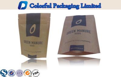 China Kraft Paper PET / CPP resealable food pouches with Colorful Printing for sale