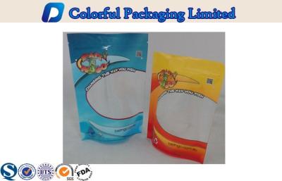 China Ziplock Window Plastic Stand Up Pouch Customized Printing For Fish Lure for sale