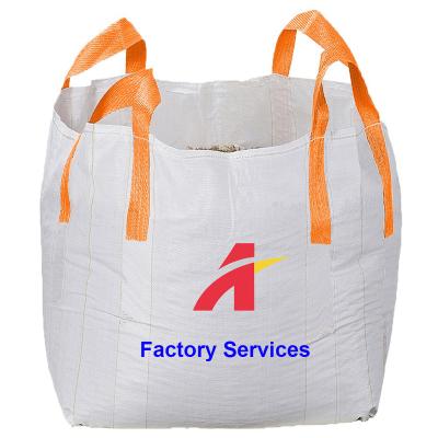 China Tonbag Breathable 1 One Ton Large Clamp Builder First Construction Bulk Bag For Cement for sale