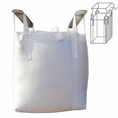 China 100% Virgin ANTISTATIC PP 1 Ton FIBC Big Woven Bulk Jumbo Bag For Cement Sand Packing for sale