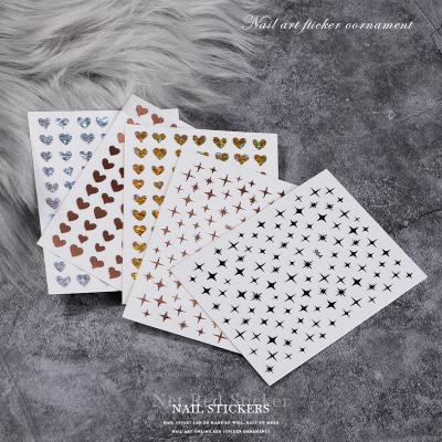 China Nail Salon DIY Nail Art 2022 New Love Stars Nail Stickers Decoration Patterns Small Net Red Explosion Patterns INS Wind Star for sale