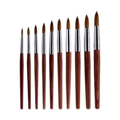 China 100% Pure Kolinsky Nail Brush OEM Logo NAIL Nail Art Sand Brush Custom Kolinsky Nail Brushes Acrylic for sale