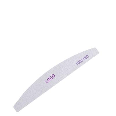 China EVA+sandpaper+PS Board A Private Label Customized 80/80 100/180 80 100 150 180 240 Emery Board Grit Square Half Moon Custom Nail File With Logo for sale