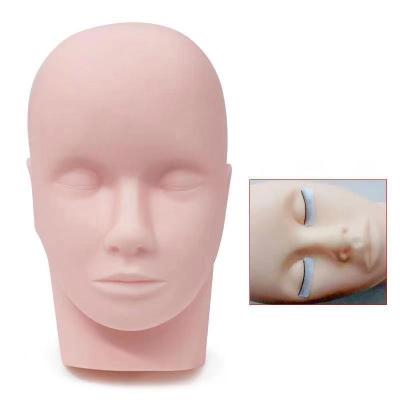 China Silicone Model Heads Extensions Makeup Tools Practice Lash Rubber Eyelash Extension Training Mannequin Head for sale