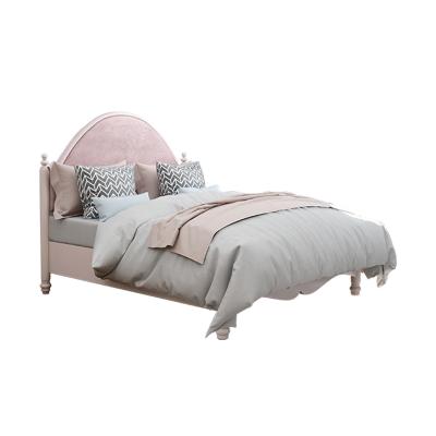 China Environmental Friendly Modern Wooden Furniture Sets Modern Pink Bedroom Beds Mohui French Double Bed for sale