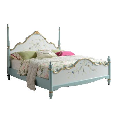 China MOHUI Design Style Solid Wood Bed Set Double Bedding Environment Friendly Elegant Antique Bed Frame for sale