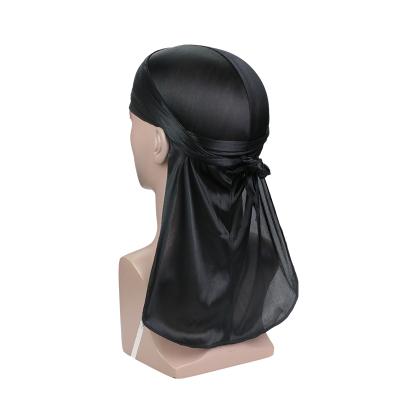 China Wholesale high quality designer common durags and hoods durag unisex outdoor soft silk double colors silk durag for sale