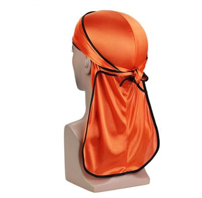 China Common Common 360 Waves Extra Long Tail And Wide Straps Silky Durag Wholesale Cheap Durag for sale