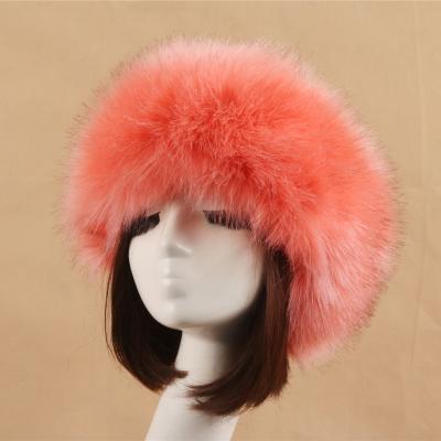 China Wholesale High Quality Winter Fashion Women's Faux Fur Purse And Headbands Russian Warm Sets for sale